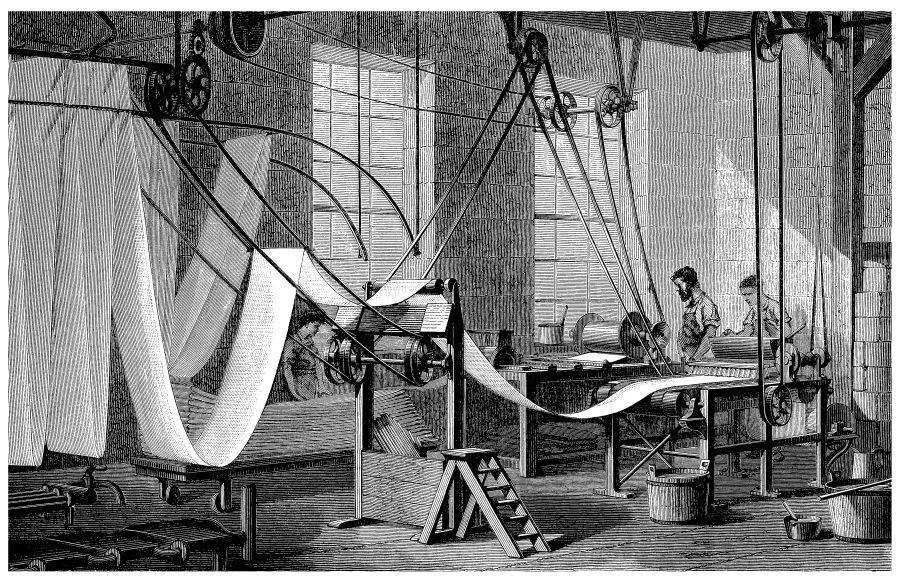 Worker - Wallpaper Machine - 19th century